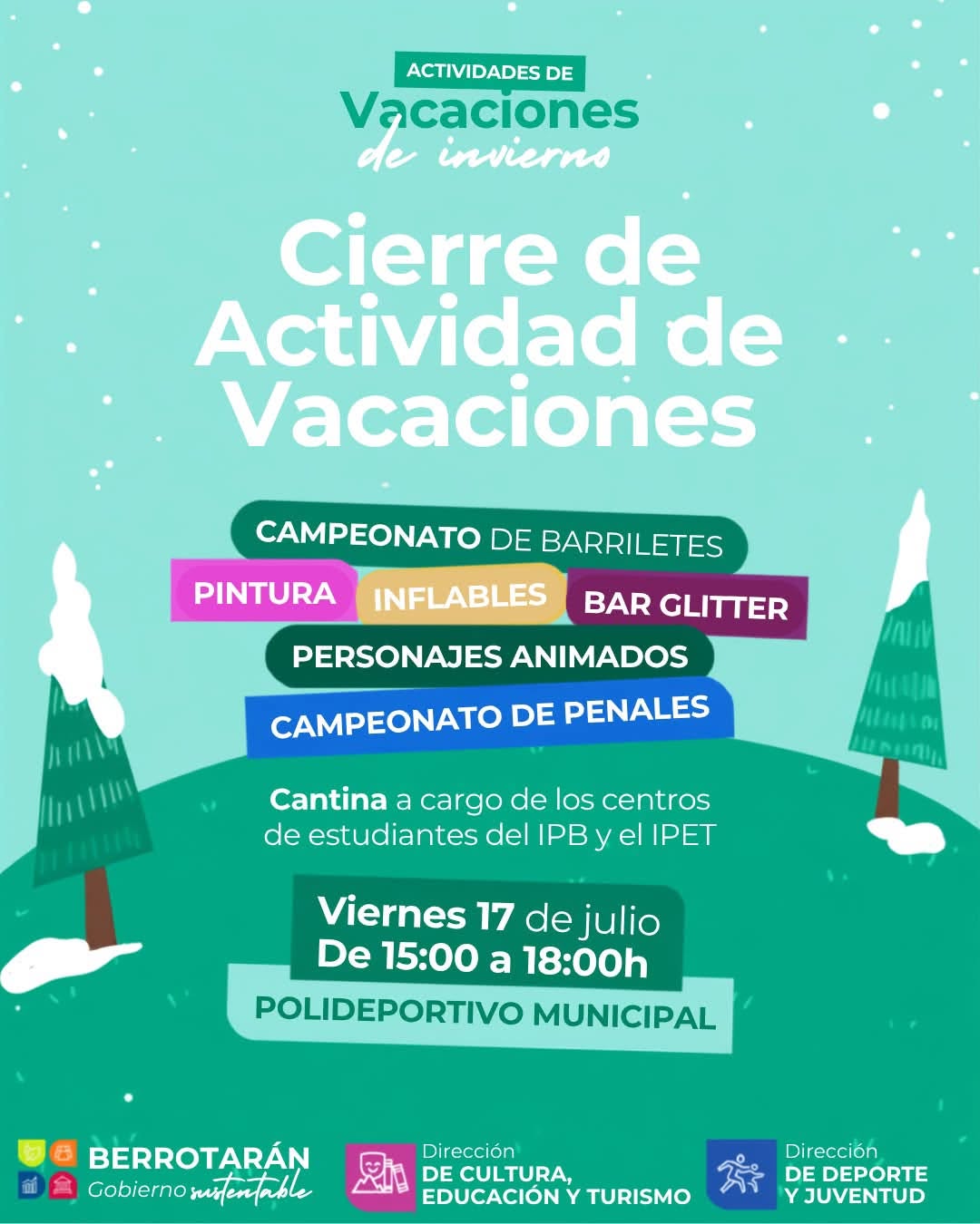 CIERRE DE LAS ACTIVIDADES POR VACACIONES DE INVIERNO